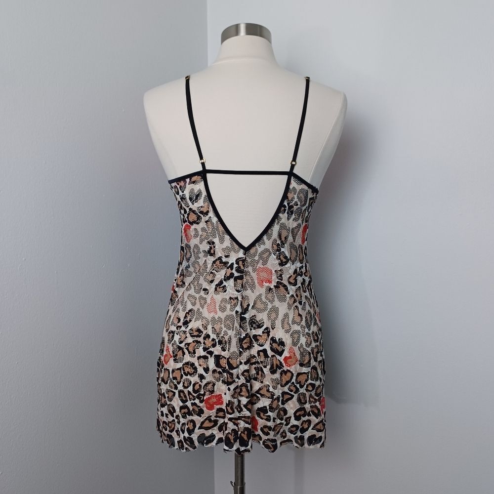 Victoria's Secret Very Sexy Y2K Red Lace Leopard Print Babydoll Chemise Small - Picture 5 of 11
